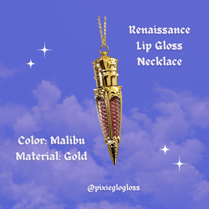 Liquid Lipstick | Renaissance Liquid Lipstick Necklace | Gold