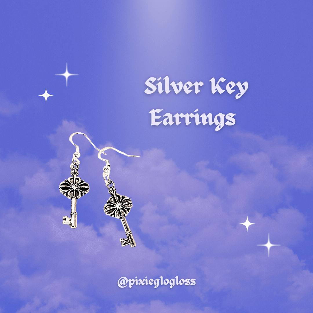 Silver Key Earrings