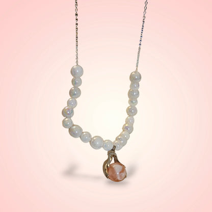 Rose Quartz Pearl Necklace