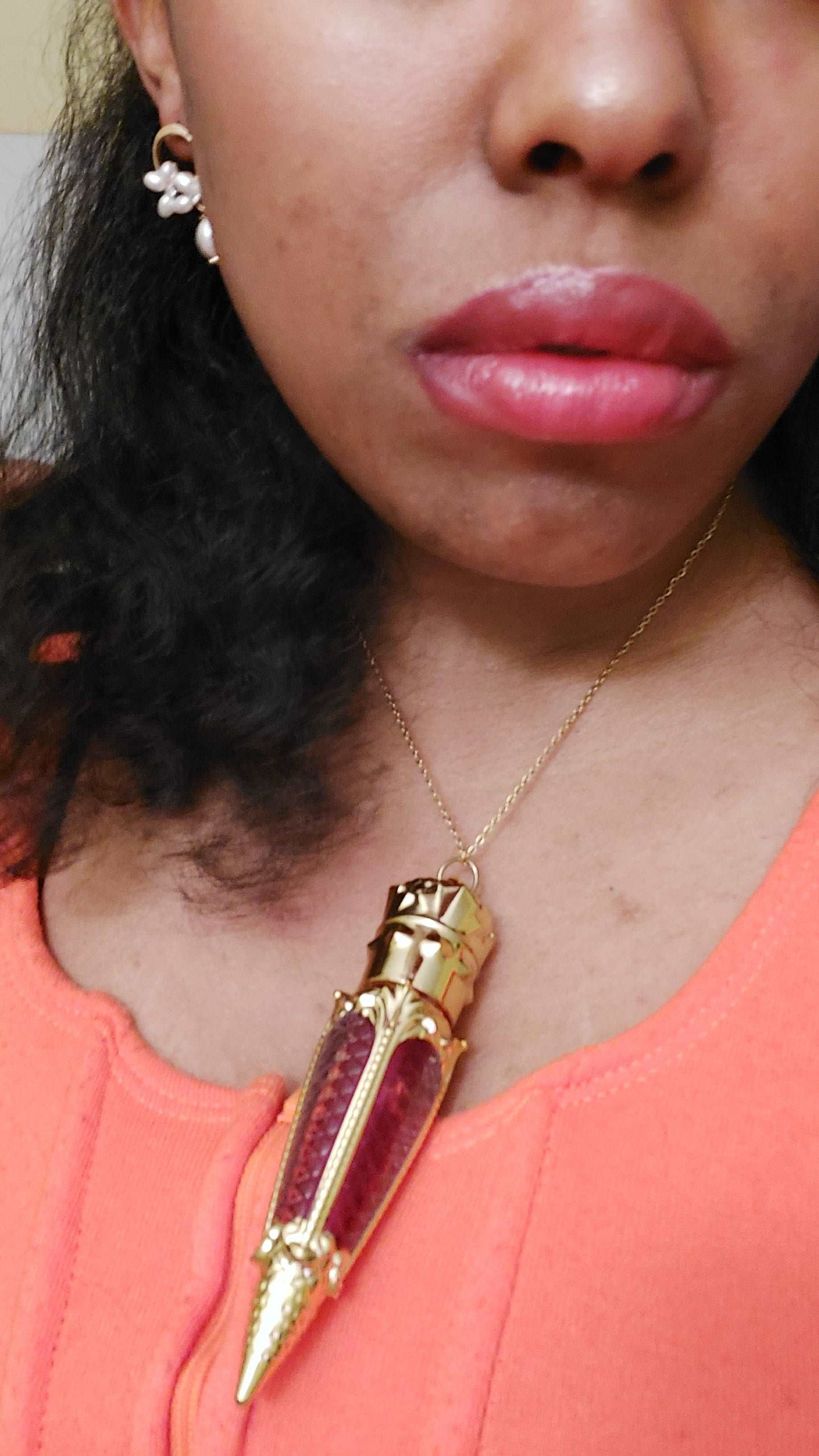 Renaissance Lip Gloss Chain Necklace ®️